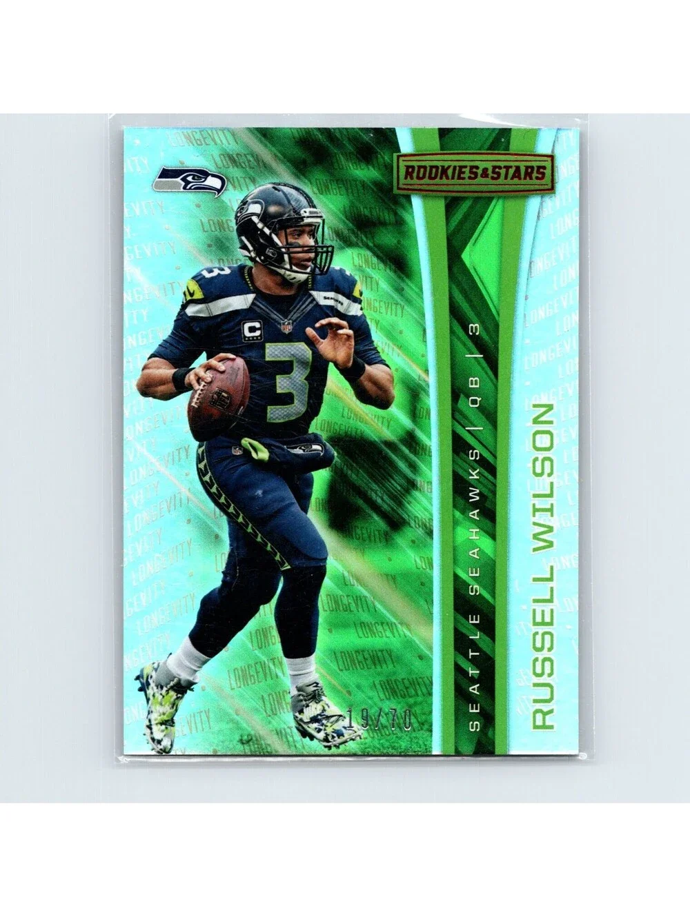 2017 Panini Rookies & Stars Russell Wilson #13 Longevity #/70 Seattle Seahawks
